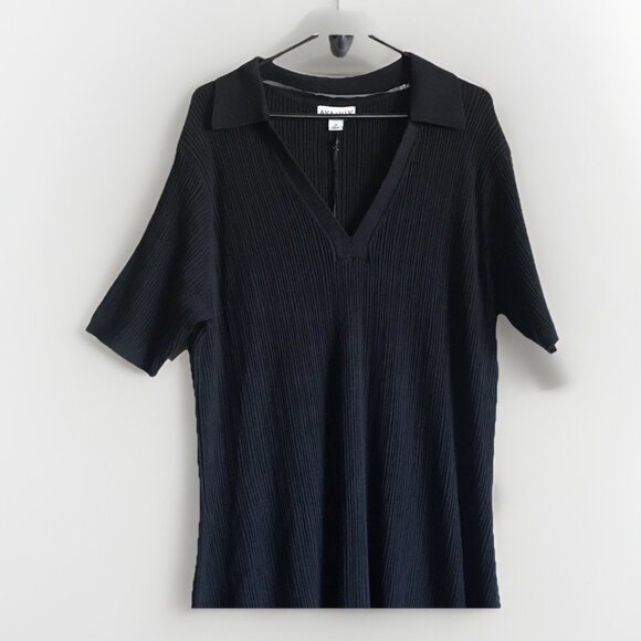 Ava & Viv Women's Plus Size 3X (24-26) Short Sleeve Ribbed Midi Sweater Dress - Picture 3 of 6